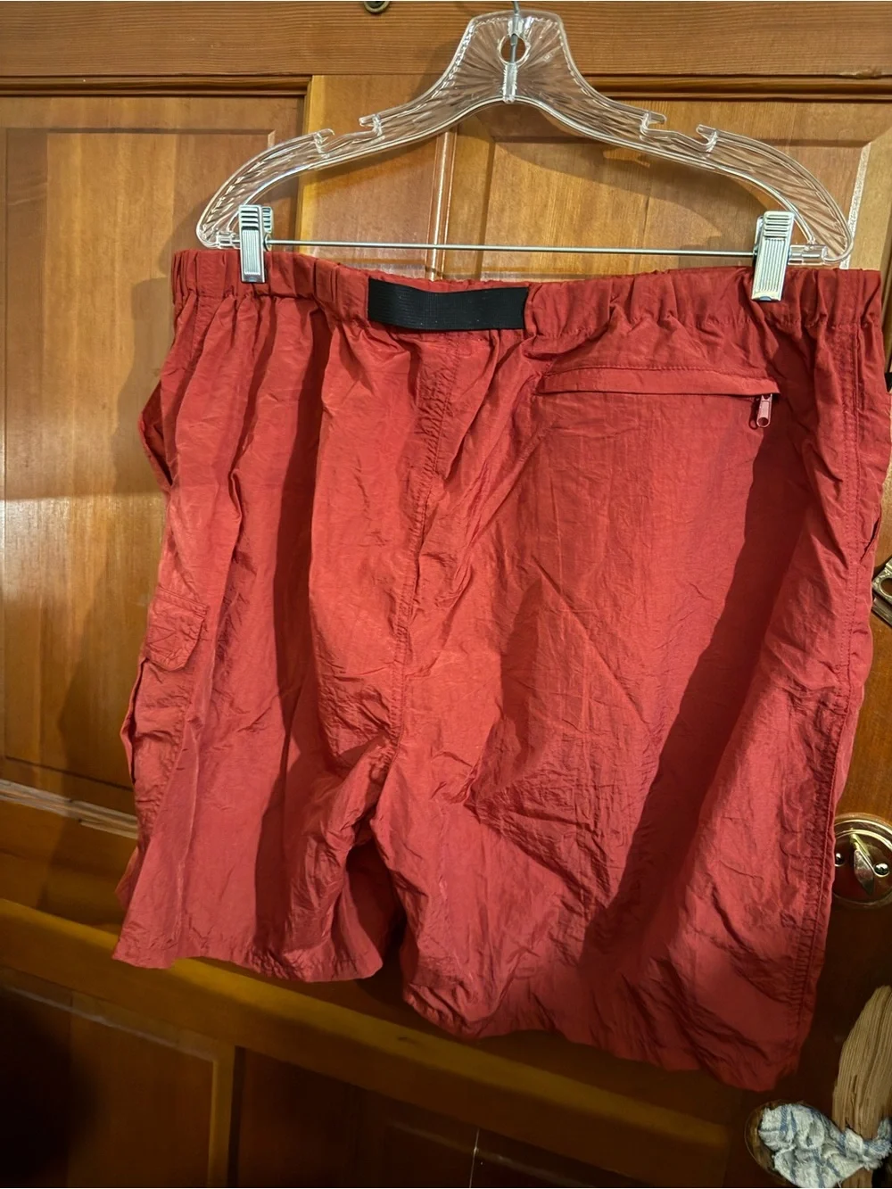 Banana Republic Red Swim Board Shorts with Black Drawstring